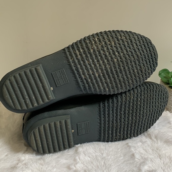 LANDS’ End mens black leather waterproof mid-calf duck boots 490642 - Picture 5 of 9